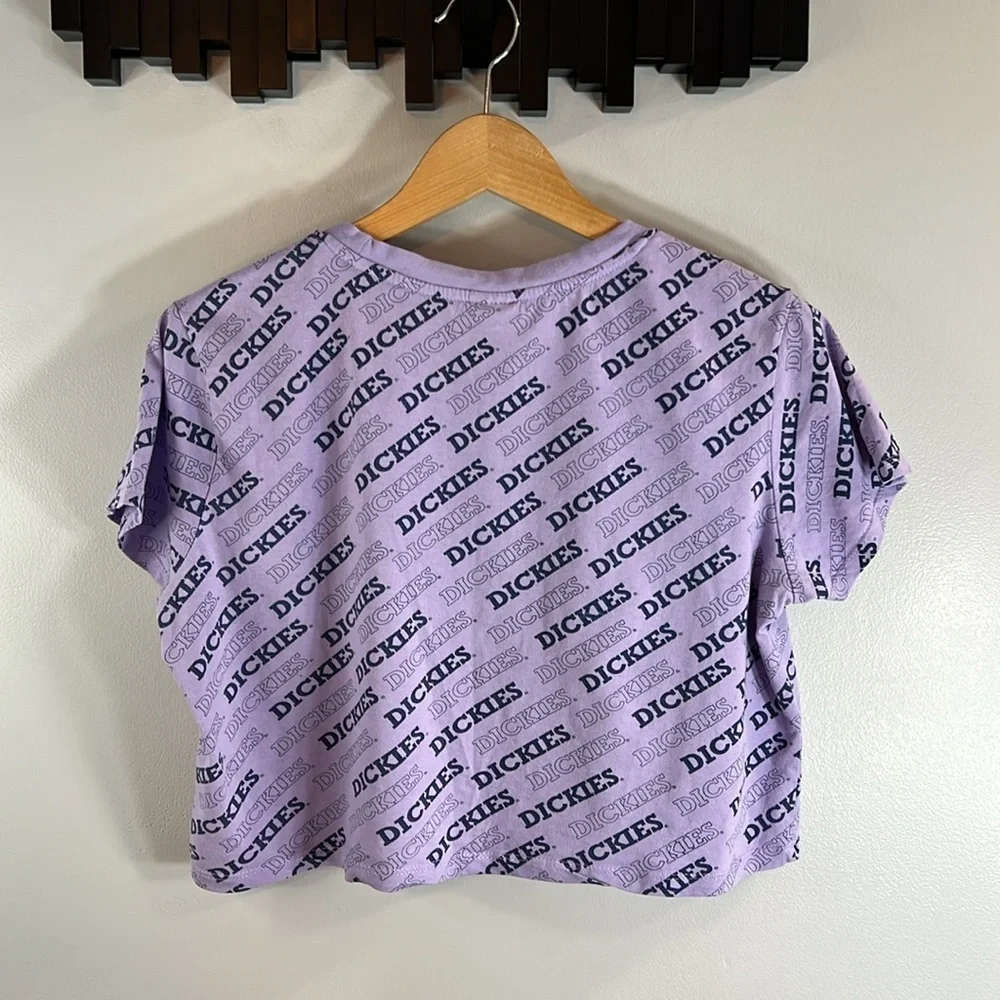 Dickies Logo Cropped Top Short Sleeve Size Large - Picture 5 of 9